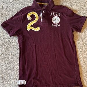 Aeropostale Burgundy Polo Shirt